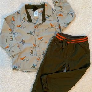 🌷 5 for $10 🌟ships free over $25 boys collared shirt and pants outfit.